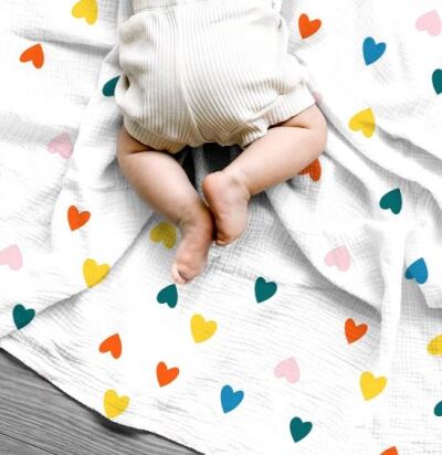 Musselin_Double_Gaze_Bunte_Herzen